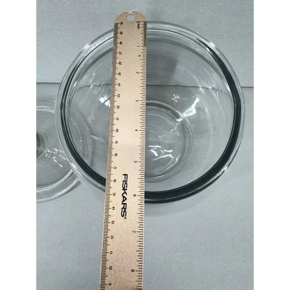 Vintage Clear Glass Apothecary Jar w Lid 10